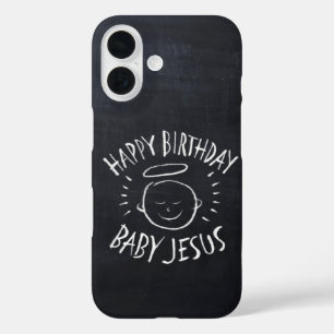 Coques iPhone 16 Joyeux anniversaire bébé Jésus - Noël chrétien