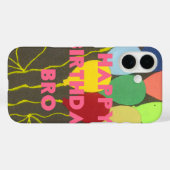 Coques Case-Mate iPhone Joyeux anniversaire Bro (Verso (horizontal))