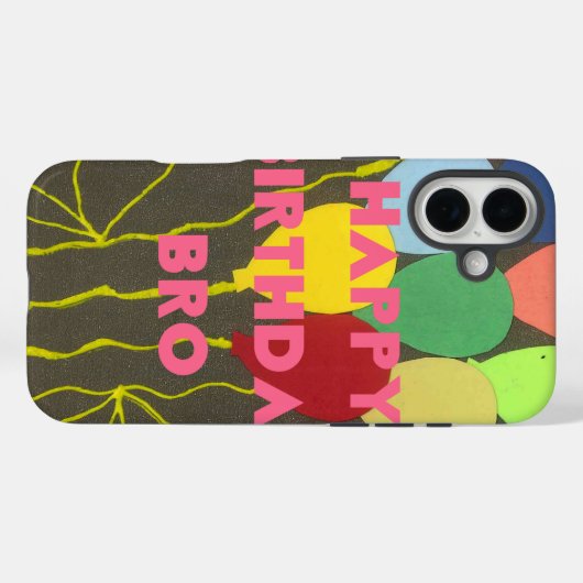 Coques Case-Mate iPhone Joyeux anniversaire Bro (Verso (horizontal))