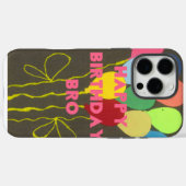 Coques Case-Mate iPhone Joyeux anniversaire Bro Art Design (Verso (horizontal))