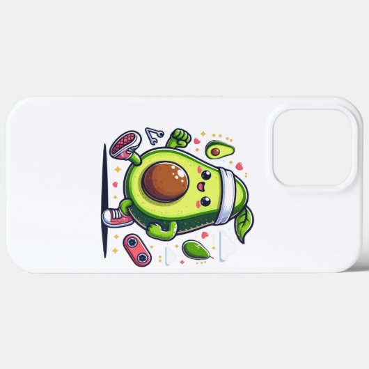 Coques Case-Mate iPhone Joyeux avocat mignon (Verso (horizontal))