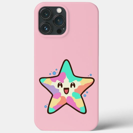 Coques Case-Mate iPhone Joyeux bébé étoile souriante avec des bulles. (Verso)