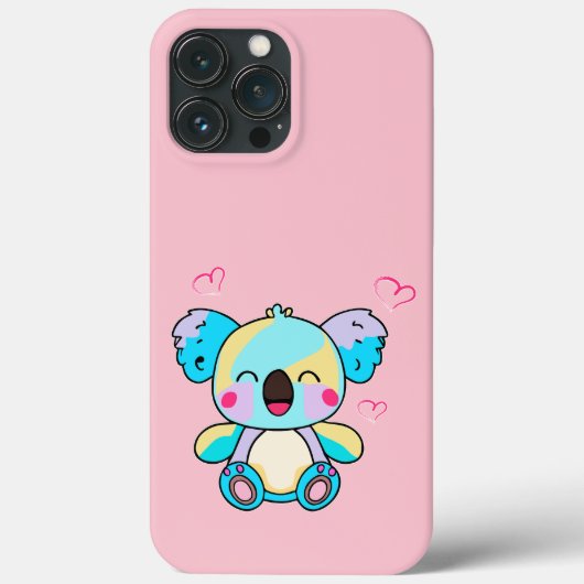 Coques Case-Mate iPhone Joyeux bébé koala souriant ours avec coeur d'amour (Verso)