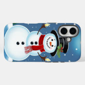 Coques Case-Mate iPhone Joyeux bonhomme de neige (Verso (horizontal))