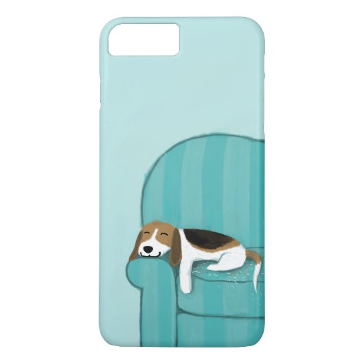 Coques Case-Mate iPhone Joyeux canapé chien | Beagle mignon | Art animal a (Dos)
