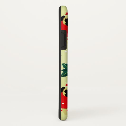 Coques Case-Mate iPhone Joyeux Carlin de Noël (Dos/Droite)