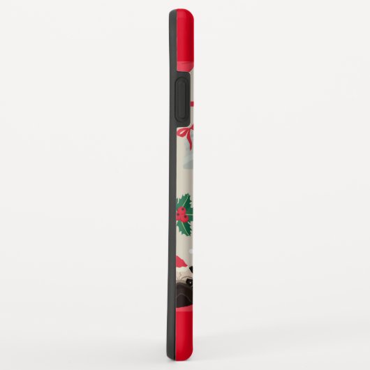 Coques Case-Mate iPhone Joyeux Carlin de Noël (Dos/Droite)