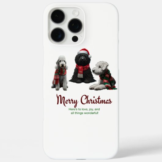 Coques Case-Mate iPhone Joyeux Chiens de Noël (Verso)