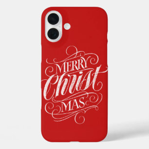 Coques iPhone 16 Plus Joyeux CHRISTmas Calligraphie de la Marque religie