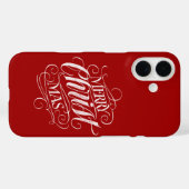 Coques Case-Mate iPhone Joyeux CHRISTmas Calligraphie de tableau de bord r (Verso (horizontal))