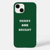 Coques Case-Mate iPhone Joyeux et lumineux, Art de Noël vert, Vacances (Verso)