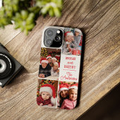 Coques Case-Mate iPhone Joyeux et lumineux Noël personnalisé Collage photo