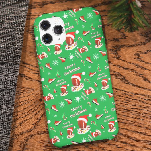 Coques Case-Mate iPhone Joyeux Football de Noël avec Motif Snack