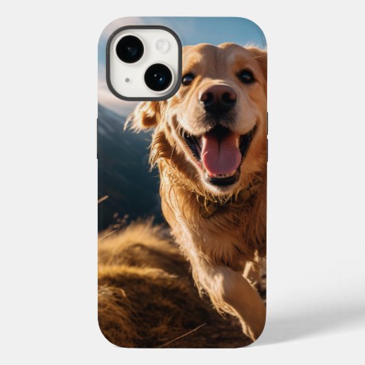 Coques Case-Mate iPhone Joyeux Golden Retriever en cours (Verso)