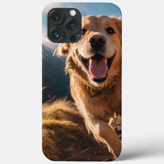 Coques Case-Mate iPhone Joyeux Golden Retriever en cours (Verso)
