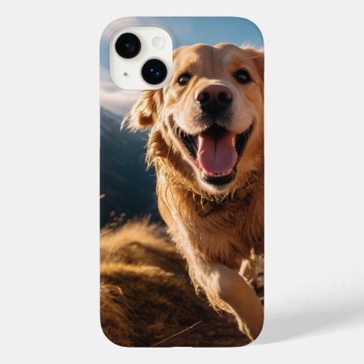 Coques Case-Mate iPhone Joyeux Golden Retriever en cours (Verso)