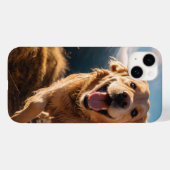 Coques Case-Mate iPhone Joyeux Golden Retriever en cours (Verso (horizontal))