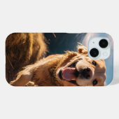 Coques Case-Mate iPhone Joyeux Golden Retriever en cours (Verso (horizontal))