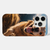 Coques Case-Mate iPhone Joyeux Golden Retriever en cours (Verso (horizontal))