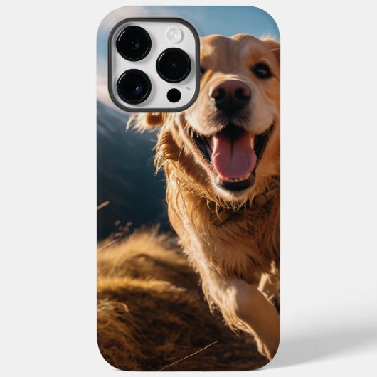 Coques Case-Mate iPhone Joyeux Golden Retriever en cours (Verso)