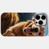 Coques Case-Mate iPhone Joyeux Golden Retriever en cours (Verso (horizontal))