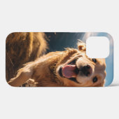 Coques Case-Mate iPhone Joyeux Golden Retriever en cours (Verso (horizontal))