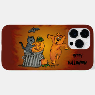 Coque Pour Pour iPhone 14 Pro Max Joyeux Halloween ! Chien et araignée de chauve-sou