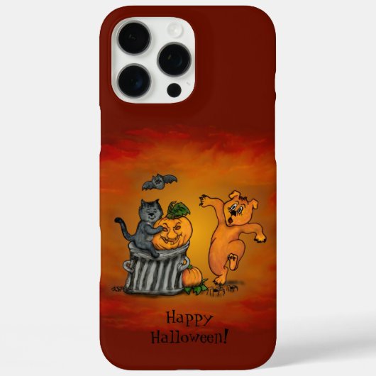 Coques Case-Mate iPhone Joyeux Halloween ! Chien et araignée de chauve-sou (Verso)