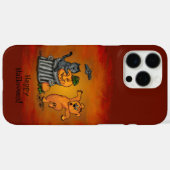Coques Case-Mate iPhone Joyeux Halloween ! Chien et araignée de chauve-sou (Verso (horizontal))