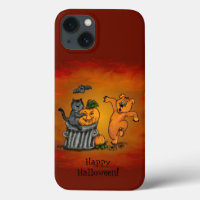 Joyeux Halloween ! Chien et araignée de chauve-sou