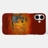 Coques Case-Mate iPhone Joyeux Halloween ! Chien et araignée de chauve-sou (Verso (horizontal))