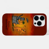 Coques Case-Mate iPhone Joyeux Halloween ! Chien et araignée de chauve-sou (Verso (horizontal))