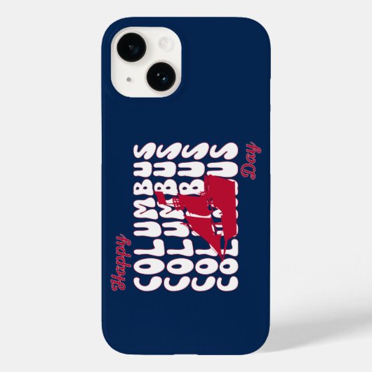 Coques Case-Mate iPhone Joyeux Jour Christophe Colomb super 2023 (Verso)