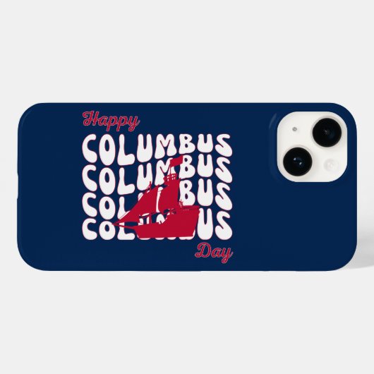 Coques Case-Mate iPhone Joyeux Jour Christophe Colomb super 2023 (Verso (horizontal))
