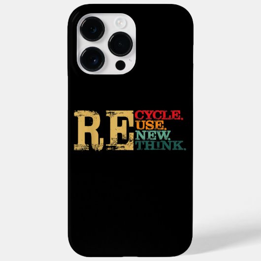Coques Case-Mate iPhone Joyeux Jour des terres Recycle Réutiliser Renouvel (Verso)