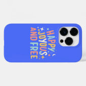 Coques Case-Mate iPhone Joyeux, Joyeux, Libre, Motivationnel, Inspirationn (Verso (horizontal))