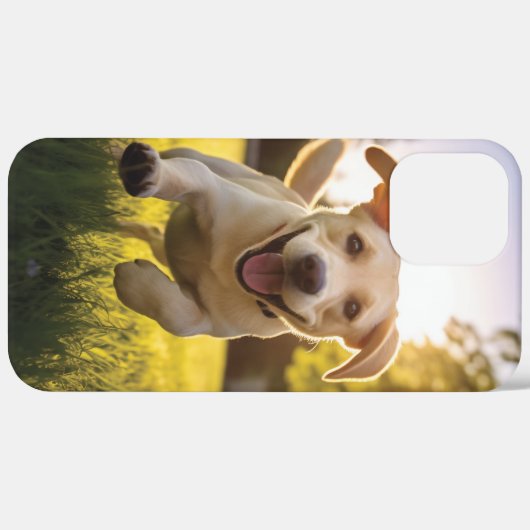 Coques Case-Mate iPhone Joyeux Labrador Puppy Running (Retour (horizontal))