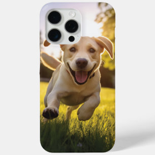 Coque iPhone 15 Pro Max Joyeux Labrador Puppy Running