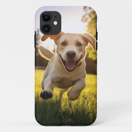 Coques Case-Mate iPhone Joyeux Labrador Puppy Running (Dos)