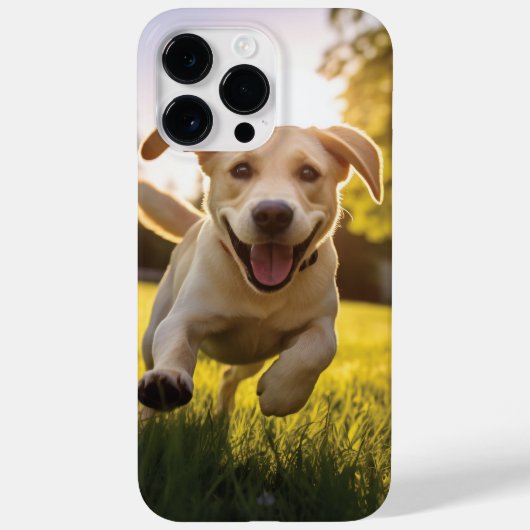 Coques Case-Mate iPhone Joyeux Labrador Puppy Running (Verso)