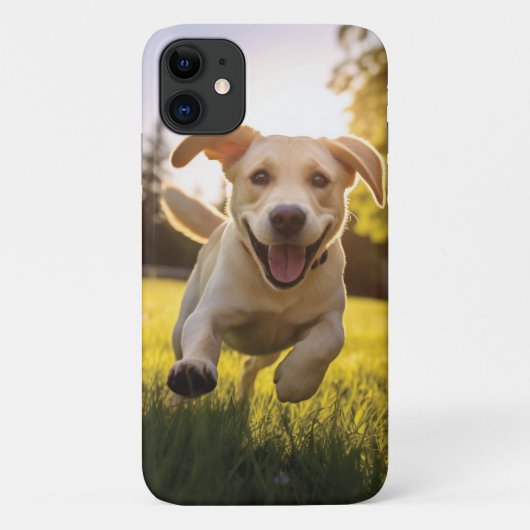Coques Case-Mate iPhone Joyeux Labrador Puppy Running (Dos)