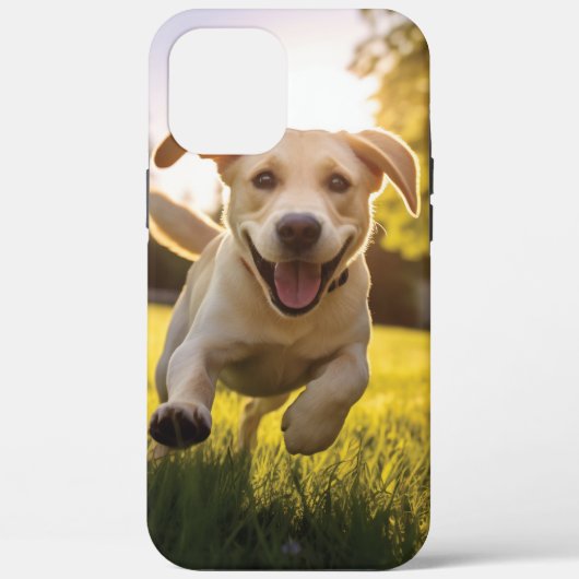 Coques Case-Mate iPhone Joyeux Labrador Puppy Running (Verso)