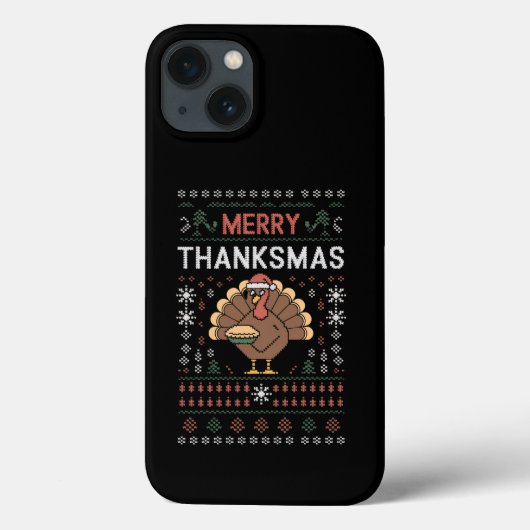Coques Case-Mate iPhone Joyeux Merci Noël Christmas Thanksgiving Dinde (Verso)