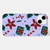 Coques Case-Mate iPhone Joyeux Motif Abstrait de Noël (Verso (horizontal))