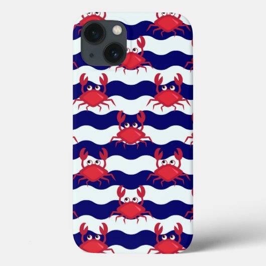Coques Case-Mate iPhone Joyeux Motif de crabes (Verso)