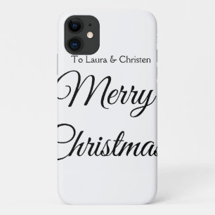 Case-Mate iPhone Case Joyeux Noël ajoutez nom texte personnalisé cadeau