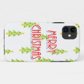 Coques Case-Mate iPhone joyeux noël arbres modern mid century (Dos (Horizontal))