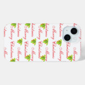 Coques Case-Mate iPhone Joyeux Noël blanc Floral (Verso (horizontal))