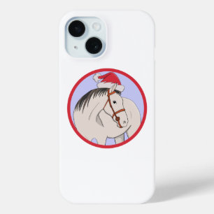 Coque Pour iPhone 15 Joyeux Noël Cheval