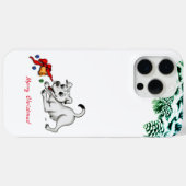 Coques Case-Mate iPhone Joyeux Noël ! Chiot avec Bell et Ball (Verso (horizontal))